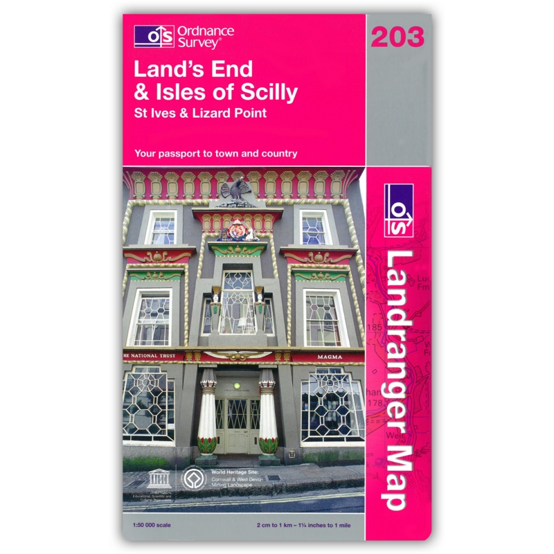 MAP,O/S Lands End & Isles of Scilly (with Download)